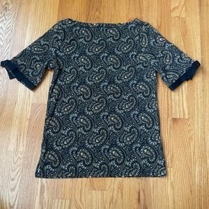 Lauren Ralph Lauren Black Label Paisley Print Women's Top